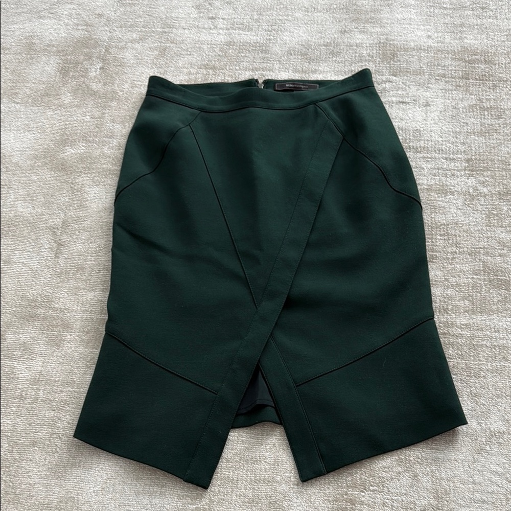 BCBGMaxAzria Dark Green Pencil Skirt